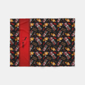 Personalisierter Name schwarze Feuerwehrleute Leit Fleecedecke (Vorderseite (Horizontal))
