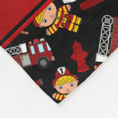 Personalisierter Name schwarze Feuerwehrleute Leit Fleecedecke (Ecke)