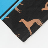 Personalisierter Name Schwarze Hunde Fleecedecke (Ecke)