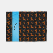 Personalisierter Name Schwarze Johannisbeere Fleecedecke (Vorderseite (Horizontal))