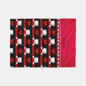 Personalisierter Name Schwarze Katzen Fleecedecke (Vorderseite (Horizontal))