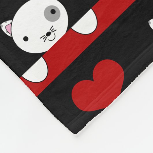 Personalisierter Name Schwarze Katzen Fleecedecke (Ecke)