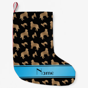 Personalisierter Name schwarze Otterhound-Hunde Kleiner Weihnachtsstrumpf