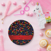 Personalisierter Name Schwarze Papageien Pappteller (Party)