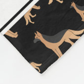 Personalisierter Name Schwarze Schäferhunde Fleecedecke (Ecke)