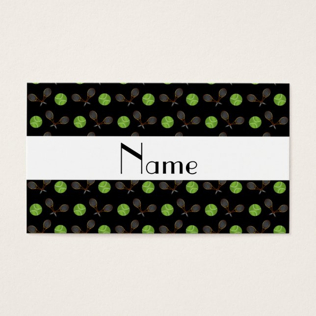 Personalisierter Name: schwarze Tennisbälle (Vorderseite)