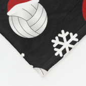 Personalisierter Name schwarze Volleyballs Weihnac Fleecedecke (Ecke)