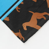 Personalisierter Name Schwarze Wildhunde Fleecedecke (Ecke)