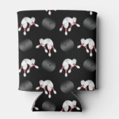 Personalisierter Name Schwarzer Bowling Dosenkühler (Rückseite)