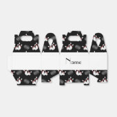 Personalisierter Name Schwarzer Bowling Geschenkschachtel (Ungefaltet)