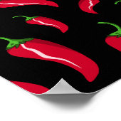Personalisierter Name Schwarzer Chili Pfeffer Poster (Ecke)