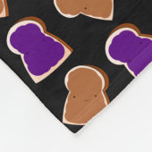 Personalisierter Name schwarzer Erdnussbutter-Gele Fleecedecke (Ecke)