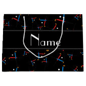 Personalisierter Name Schwarzer Feldhockey Große Geschenktüte (Vorderseite)