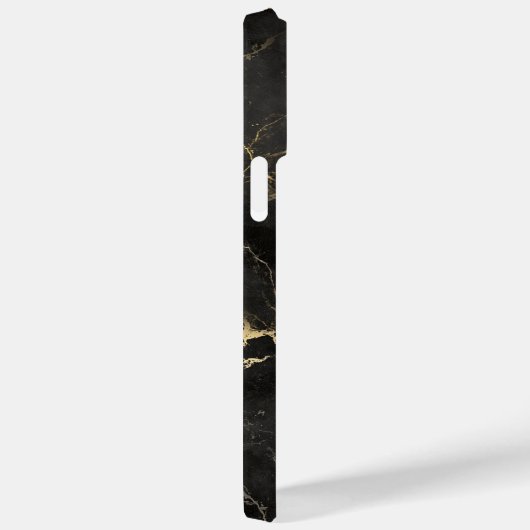 Personalisierter Name Schwarzer goldener Marmor Case-Mate iPhone Hülle (Rückseite / Rechts)
