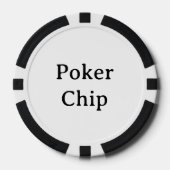 Personalisierter Name schwarzer Pokerchip Pokerchips (Vorderseite)