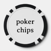 Personalisierter Name schwarzer Pokerchip Pokerchips (Rückseite)