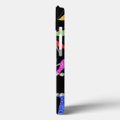 Personalisierter Name Schwarzer Regenbogen Leopard Case-Mate iPhone Hülle (Rückseite / Links)