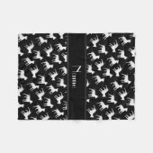 Personalisierter Name Schwarzer Terrier Fleecedecke (Vorderseite (Horizontal))