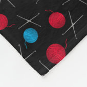 Personalisierter Name schwarzes Häkelmuster Fleecedecke (Ecke)