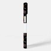 Personalisierter Name schwarzes Hockeymuster Case-Mate iPhone Hülle (Rückseite / Rechts)