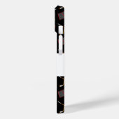 Personalisierter Name schwarzes Hockeymuster Case-Mate iPhone Hülle (Rückseite / Links)