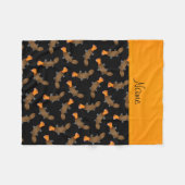 Personalisierter Name schwarzes Platypus-Muster Fleecedecke (Vorderseite (Horizontal))