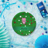 Personalisierter Name Schweinebrenne Pappteller (Party)