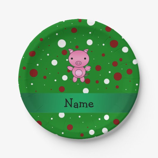 Personalisierter Name Schweinebrenne Pappteller (Vorderseite)