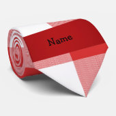 Personalisierter Name Schweinefleisch Koch Rot Wei Krawatte (Gerollt)