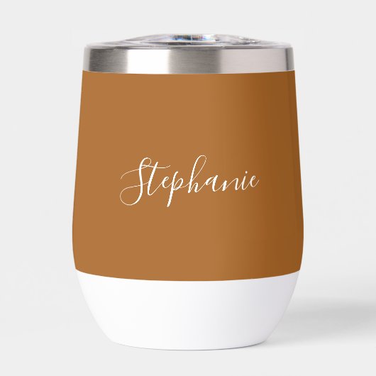 Personalisierter Name Script Terracotta Einfach (Vorderseite)