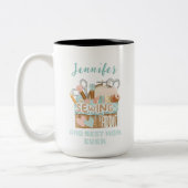 Personalisierter Name Seamstress Nähen Addict Mama Zweifarbige Tasse (Links)