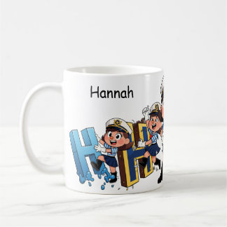 Personalisierter Name Segler Cartoon Charakter * H Kaffeetasse