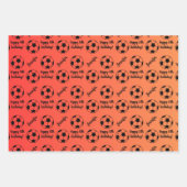 Personalisierter Name Sentiment Sport Fußball Gebu Geschenkpapier Set (Vorderseite 3)