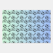 Personalisierter Name Sentiment Sport Fußball Gebu Geschenkpapier Set (Vorderseite 2)