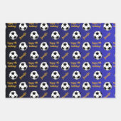 Personalisierter Name Sentiment Sport Fußball Gebu Geschenkpapier Set (Vorderseite 2)