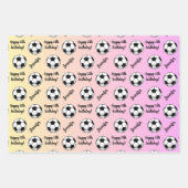 Personalisierter Name Sentiment Sport Fußball Gebu Geschenkpapier Set (Vorderseite)