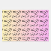 Personalisierter Name Sentiment Sport Thema Fußbal Geschenkpapier Set (Vorderseite)