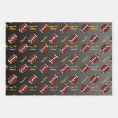 Personalisierter Name Sentiment Sport Thema Fußbal Geschenkpapier Set (Vorderseite 3)