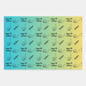 Personalisierter Name Sentiment Sport Thema Golf Geschenkpapier Set (Vorderseite 3)