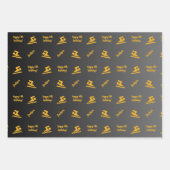 Personalisierter Name Sentiment Sport Thema Schwim Geschenkpapier Set (Vorderseite 3)