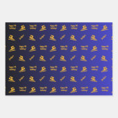 Personalisierter Name Sentiment Sport Thema Schwim Geschenkpapier Set (Vorderseite 2)