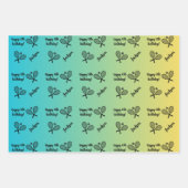 Personalisierter Name Sentiment Sport Thema Tennis Geschenkpapier Set (Vorderseite 3)