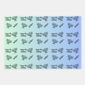 Personalisierter Name Sentiment Sport Thema Tennis Geschenkpapier Set (Vorderseite 2)