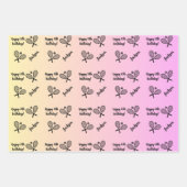 Personalisierter Name Sentiment Sport Thema Tennis Geschenkpapier Set (Vorderseite)