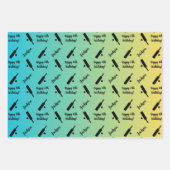 Personalisierter Name Sentiment Sport Theme Cricke Geschenkpapier Set (Vorderseite 3)