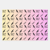 Personalisierter Name Sentiment Sport Theme Cricke Geschenkpapier Set (Vorderseite)