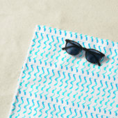 Personalisierter Name Shark Waves Benutzerdefinier Strandtuch (Beispiel)