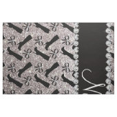 Personalisierter Name Silber Glitzer Stiefel Bows Stoff (Fat Quarter (45,7 x 55,9 cm))