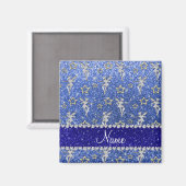 Personalisierter Name Silbermärchen Magnet (Vorderseite/Rückseite)