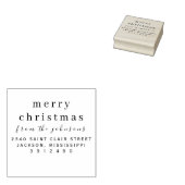 Personalisierter Name simpel Moderne frohe Weihnac Gummistempel (Stempel)